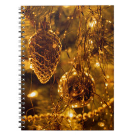 Cuaderno Navidades Gold Pine Cone