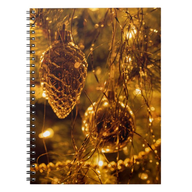 Cuaderno Navidades Gold Pine Cone (Frente)