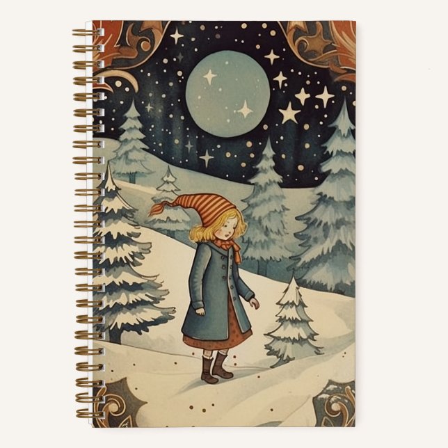 Cuaderno Navidades Gouache Vintage Retro (Anverso)