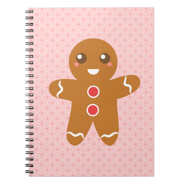 Cuaderno Navidades guapos y felices panes rosados (Frente)