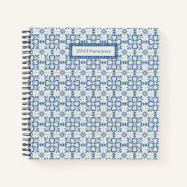 Cuaderno Navidades hojas y pétalos de flores