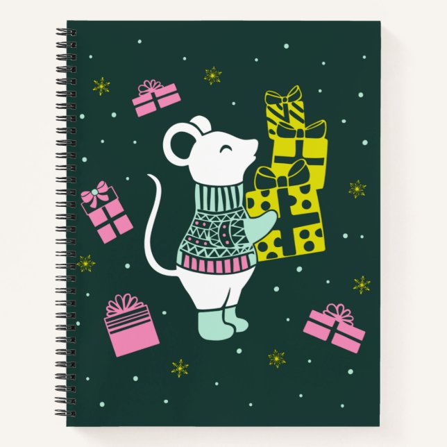 Cuaderno Navidades Holiday Mouse con Ilustracion actual (Anverso)