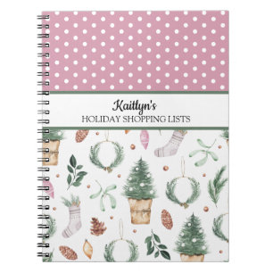 Cuaderno Navidades Holiday Shopping LIsts