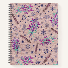 Cuaderno Navidades holly bouquet - Dusty Rosa