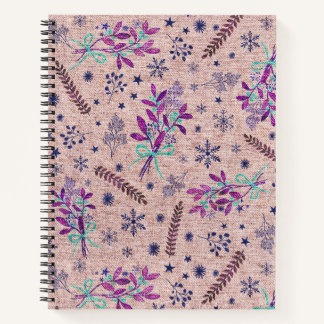 Cuaderno Navidades holly bouquet - Dusty Rosa