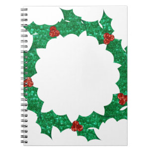 Cuaderno navidades holly wreath