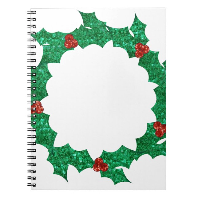 Cuaderno navidades holly wreath (Frente)