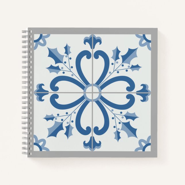 Cuaderno Navidades Holly y flores (Anverso)