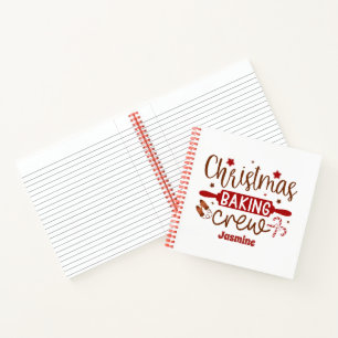 Cuaderno Navidades horneando tripulación añada su propio no