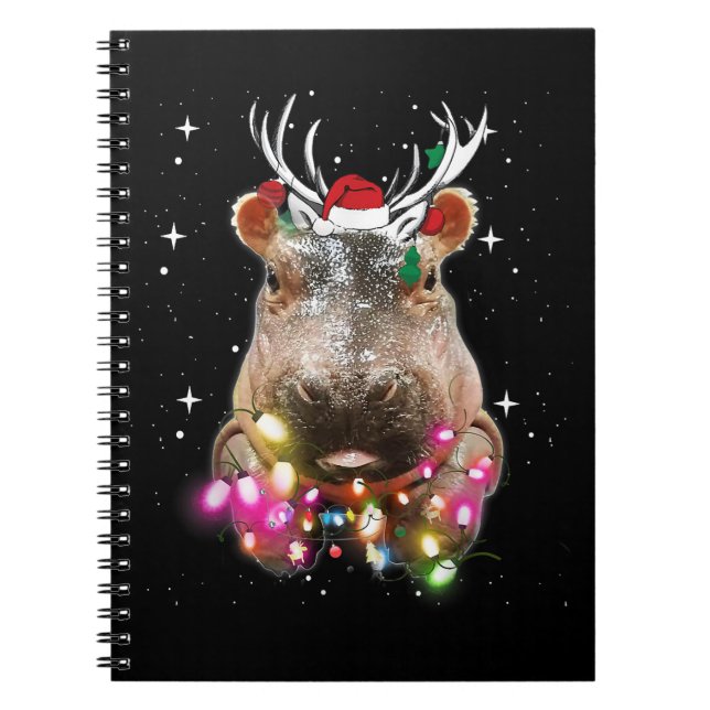Cuaderno Navidades Iluminan Hippo Fiona Hippopótamo Lover (Frente)