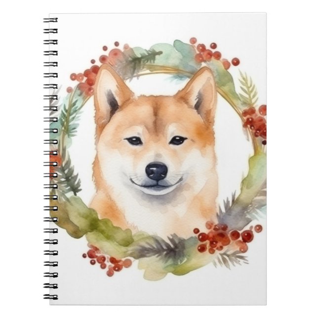 Cuaderno Navidades Inu de Shiba escribieron presentación fe (Frente)