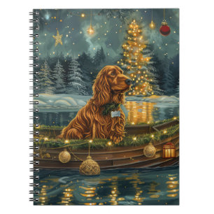 Cuaderno Navidades irlandeses de la intemperie roja