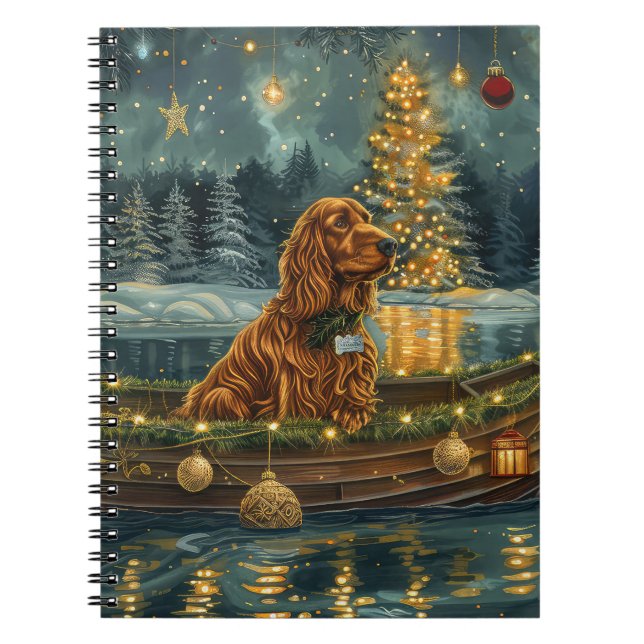 Cuaderno Navidades irlandeses de la intemperie roja (Frente)