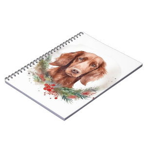 Cuaderno Navidades irlandeses de la intemperie roja gritan