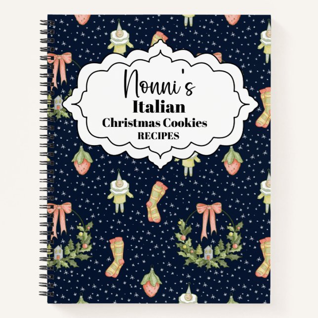 Cuaderno Navidades italianos de Nonni cocina recetas (Anverso)