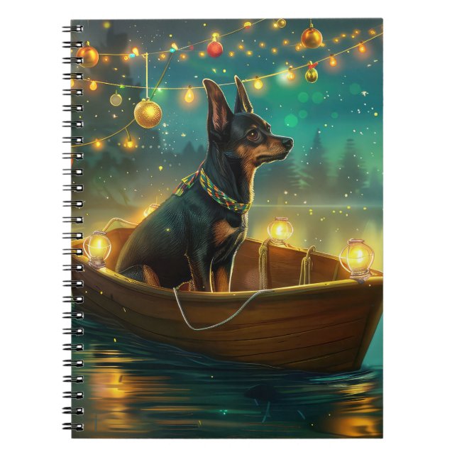 Cuaderno Navidades Kelpie australianos disfrutan del viaje  (Frente)