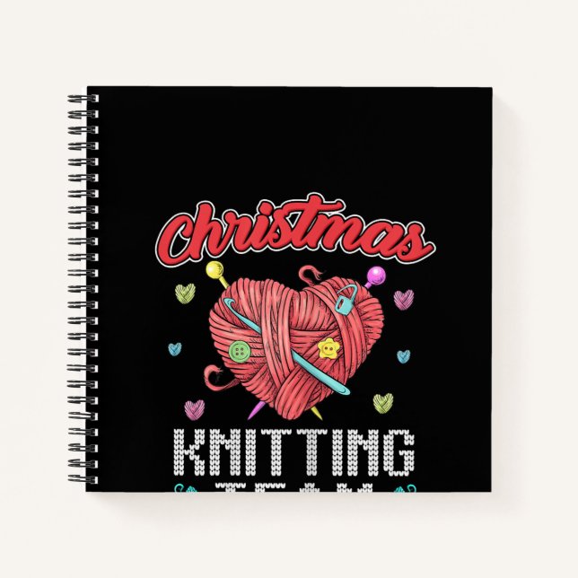 Cuaderno Navidades Knitting Team Heart Yarn Crochet (Anverso)