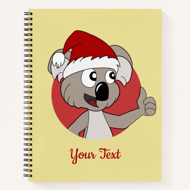 Cuaderno Navidades koala personalizado bloc de notas (Anverso)