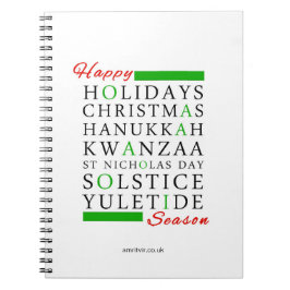 Cuaderno Navidades Kwanzaa Hanukkah Solstice Yuletide