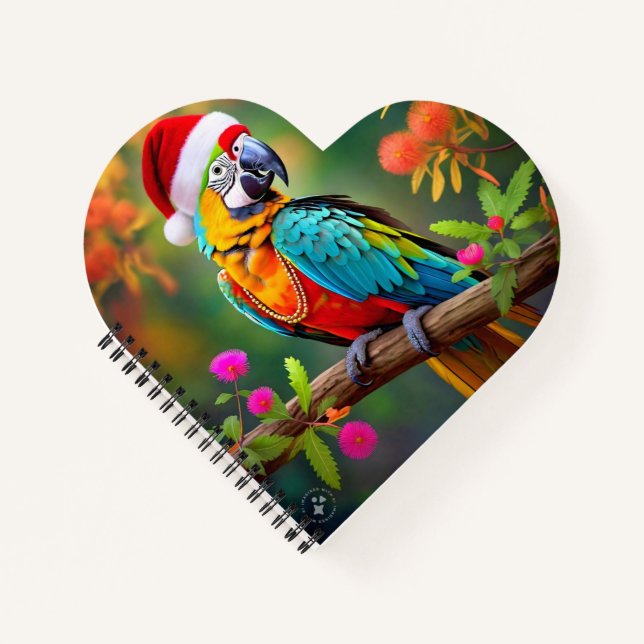 Cuaderno Navidades Macaw Con Un Sombrero Santa-56485 (Anverso)