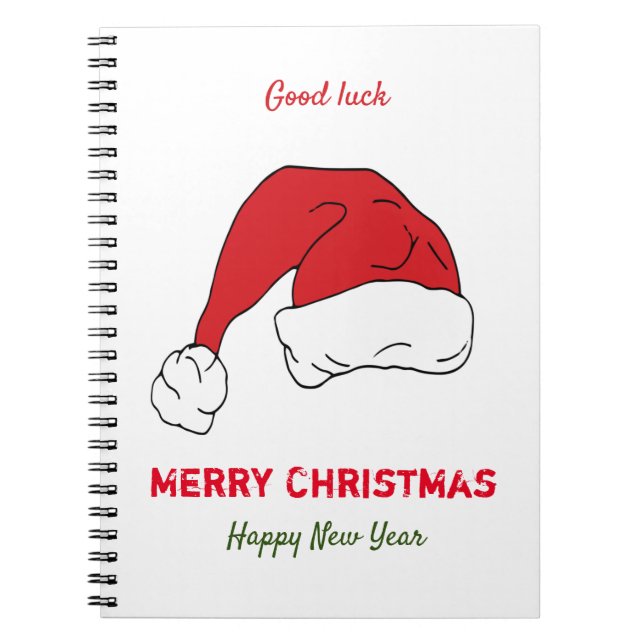 Cuaderno Navidades minimalistas y Año Nuevo Feliz (Frente)