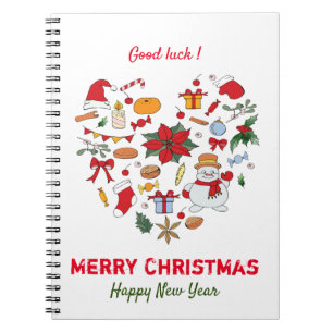 Cuaderno Navidades minimalistas y Año Nuevo Feliz