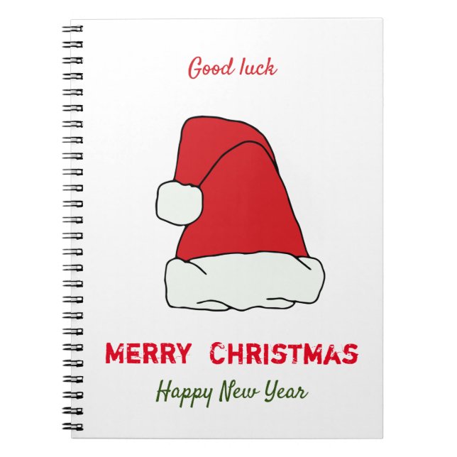 Cuaderno Navidades minimalistas y Año Nuevo Feliz (Frente)
