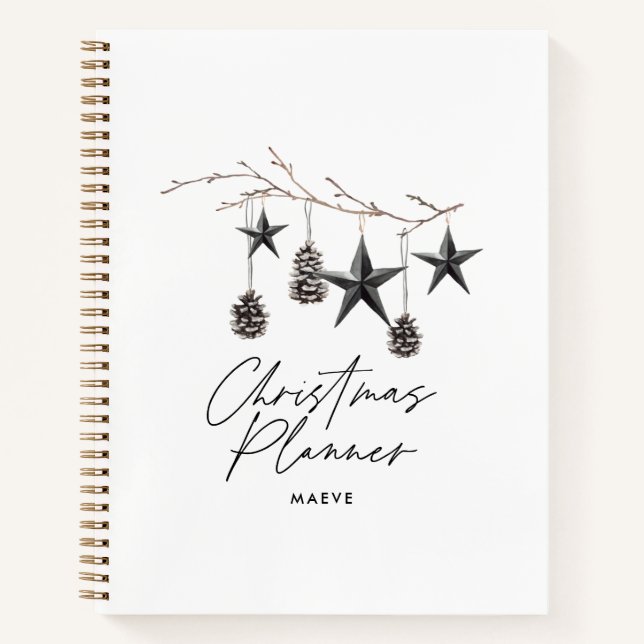 Cuaderno Navidades modernos, sencillos y elegantes de guion (Anverso)