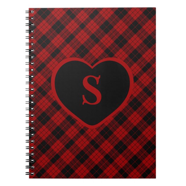 Cuaderno Navidades Monogramas de control con placa de búfal (Frente)