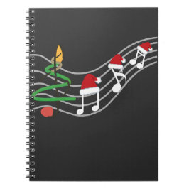Cuaderno Navidades Music Notes Santa Hat Treble Clef