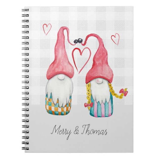 Cuaderno Navidades nómadas enamorados acuarela pintada a ma (Frente)