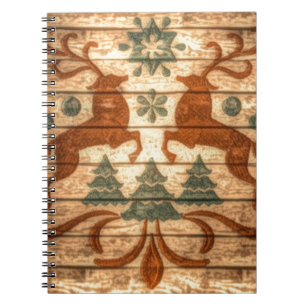 Cuaderno Navidades nórdicos de renos primitivos