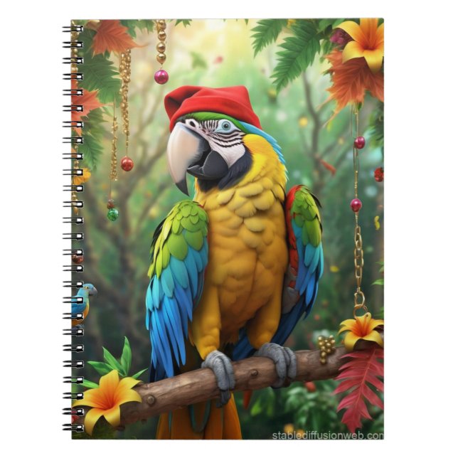 Cuaderno Navidades Parrot As Santa Claus-76349 (Frente)