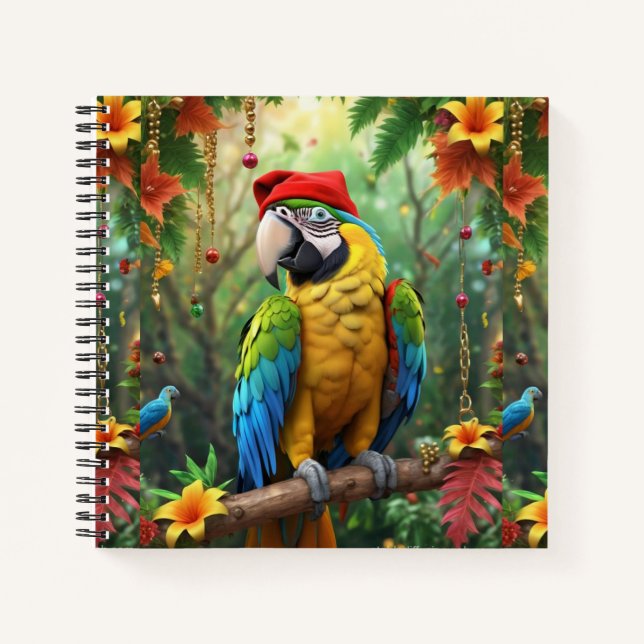 Cuaderno Navidades Parrot As Santa Claus-76349 (Anverso)