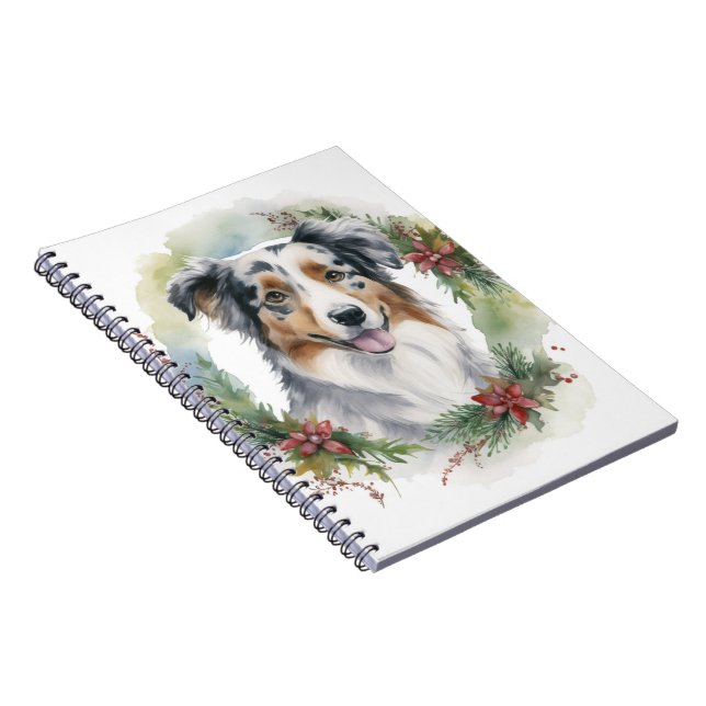 Cuaderno Navidades pastores australianos de crêt Wreath (Lado Derecho)