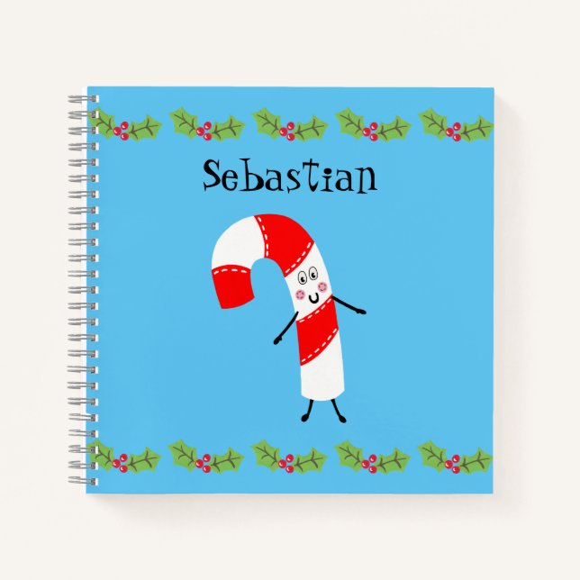 Cuaderno Navidades personalizados Candy Cane (Anverso)