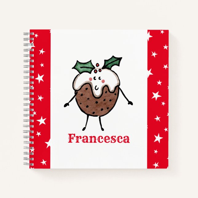 Cuaderno Navidades personalizados personalizados pudding No (Anverso)