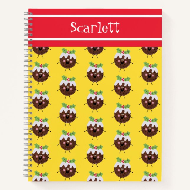Cuaderno Navidades personalizados personalizados pudding No (Anverso)