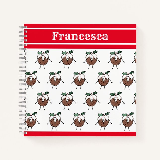 Cuaderno Navidades personalizados personalizados pudding No (Anverso)