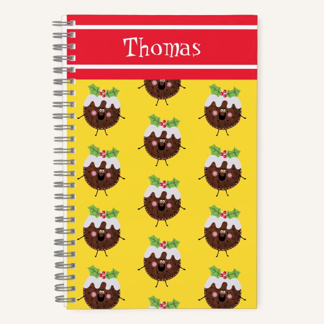 Cuaderno Navidades personalizados personalizados pudding No (Anverso)
