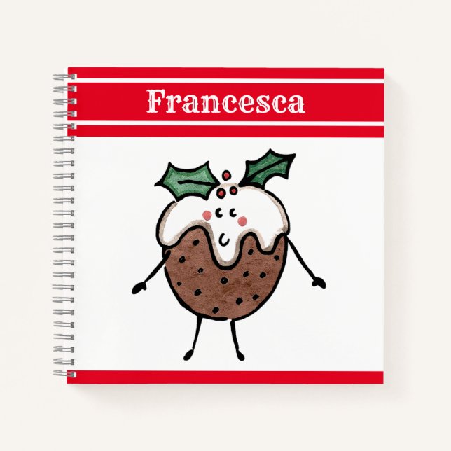 Cuaderno Navidades personalizados personalizados pudding No (Anverso)