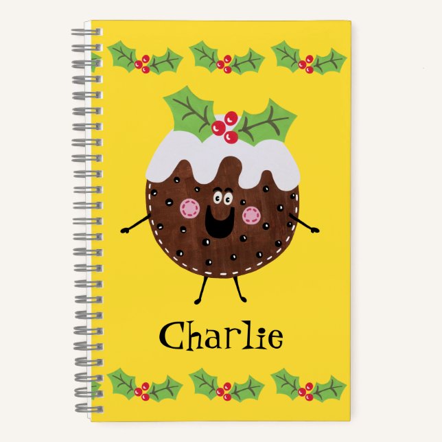 Cuaderno Navidades personalizados personalizados pudding No (Anverso)