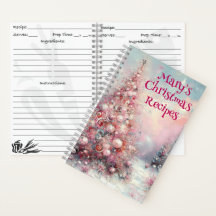 Navidades personalizados Recipe Book Ornament Art