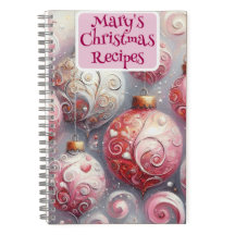 Navidades personalizados Recipe Book Ornament Art