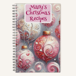 Cuaderno Navidades personalizados Recipe Book Ornament Art