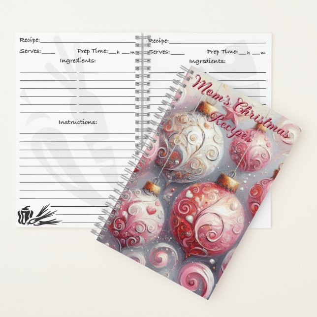 Cuaderno Navidades personalizados Recipe Book Ornament Art (Interior)