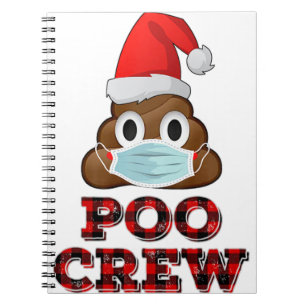 Cuaderno Navidades Poo Crew Shirt Face Mask Poop Emoji Red