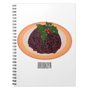 Cuaderno Navidades pudding personalizado ilustracion