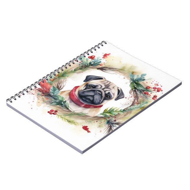 Cuaderno Navidades Pug Wreath Festix Pup (Lado Izquierdo)