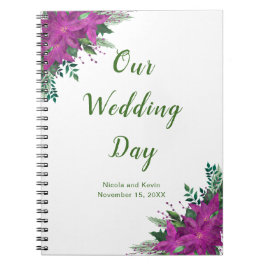 Cuaderno Navidades Púrpura Poinsettia Wedner Planner